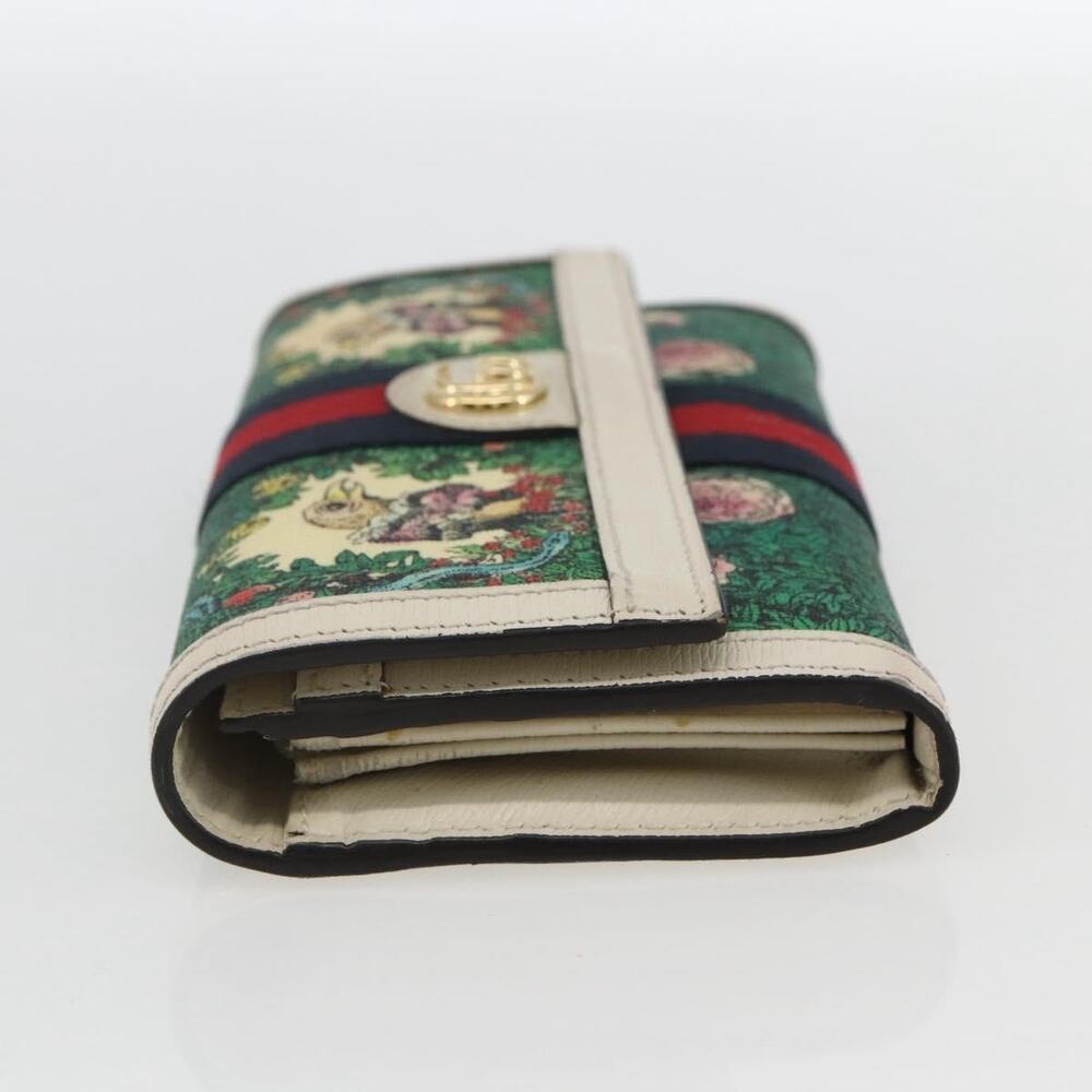 Gucci GG Marmont Web Coated Canvas Yuko Higuchi Wallet Green - Picture 4 of 12